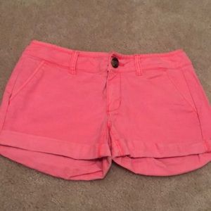 American Eagle midi neon pink shorts. Size 00